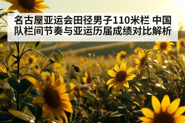 名古屋亚运会田径男子110米栏 中国队栏间节奏与亚运历届成绩对比解析